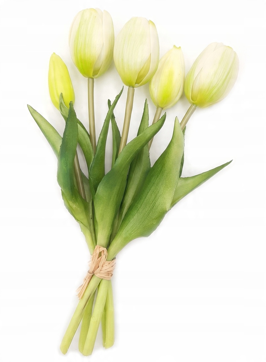 

Tulipan sztuczny Tulipany Bukiet 5 sztuk Biały