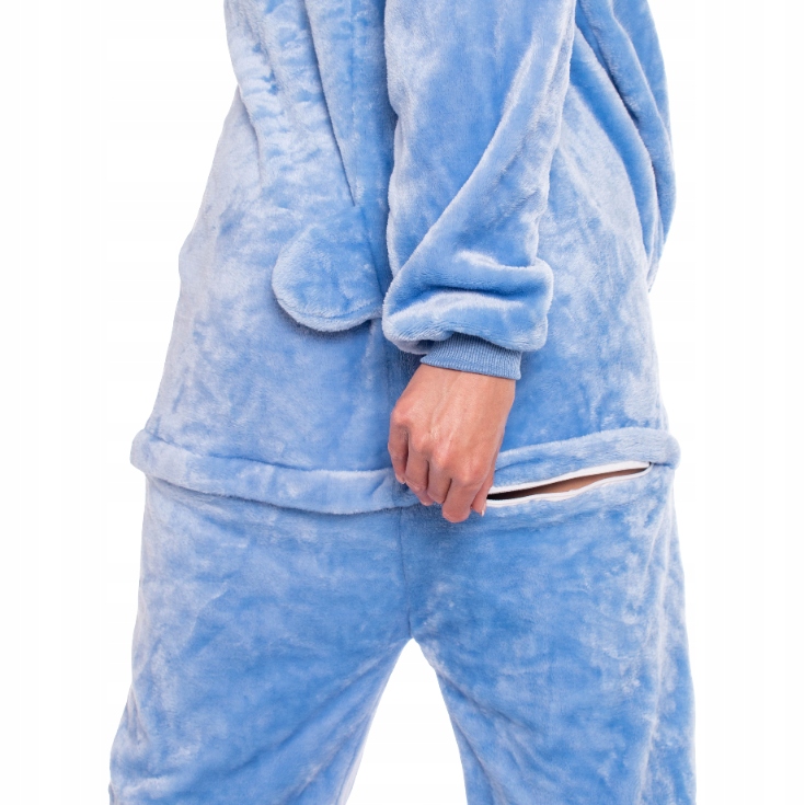 Dámské pyžamo kombinéza Kigurumi Onesie kostým Stitch modrý 165-175 L