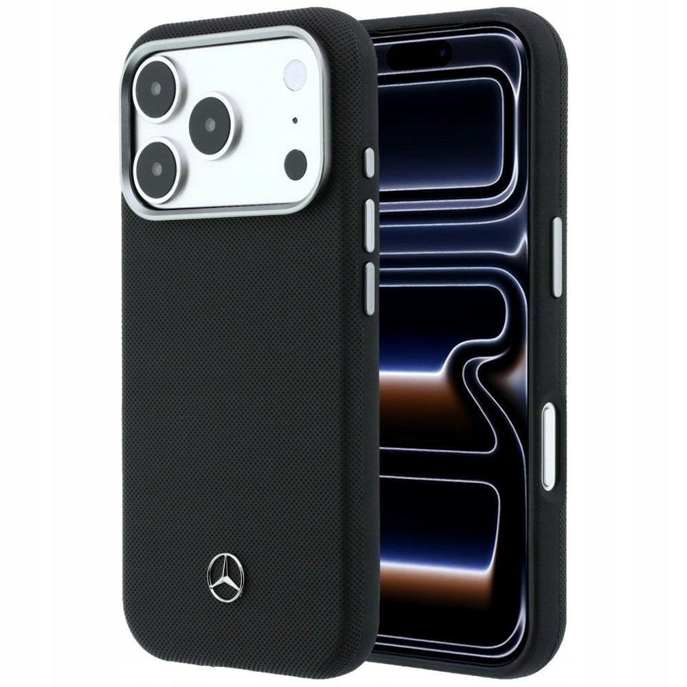 Etui Mercedes Leather Semi Wrap Wood Effect MagSafe do iPhone 17 Pro Max cz