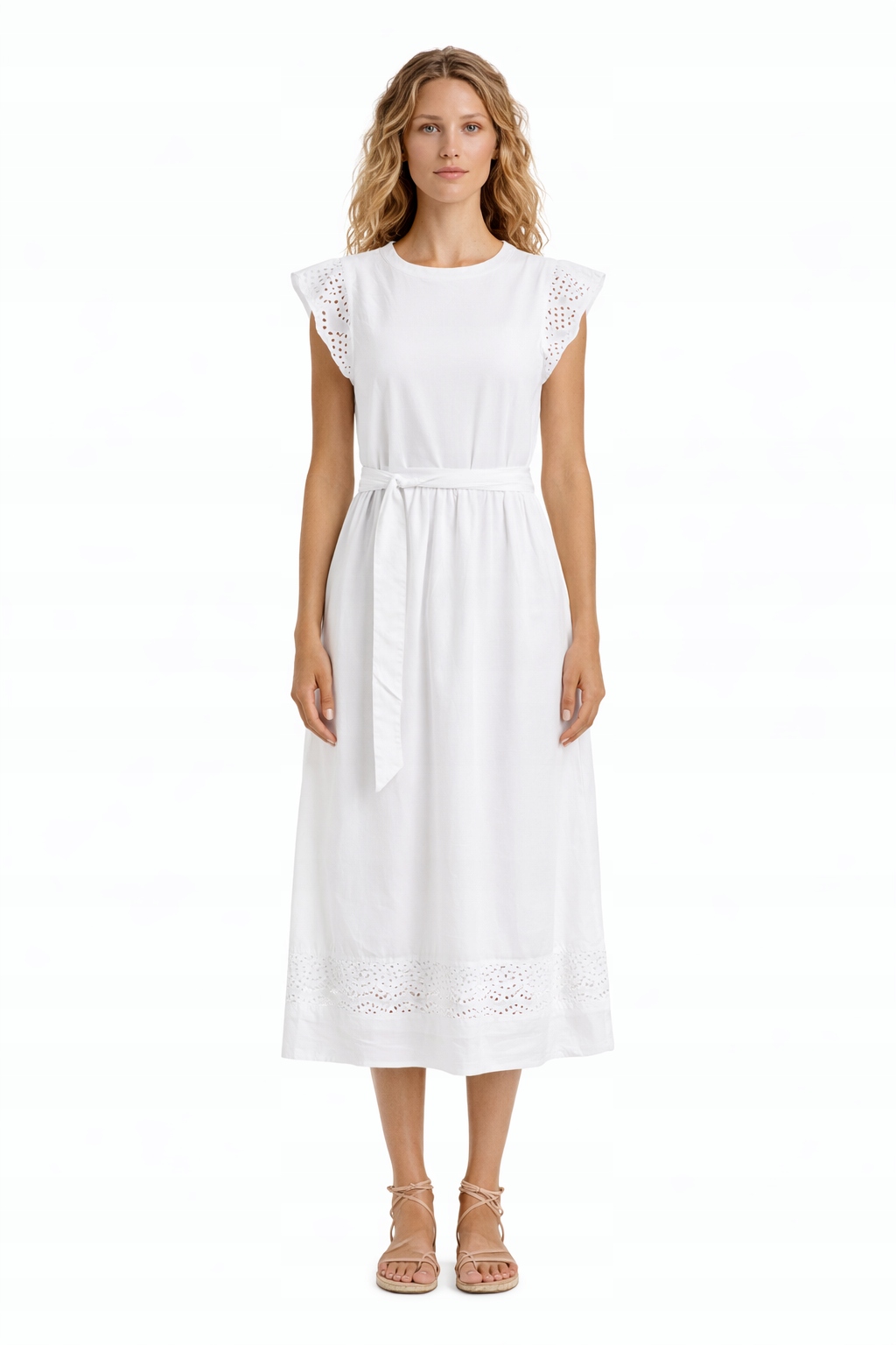 United Colors Of Benetton Bílá Sukně S Ažurovými Detaily M I3C