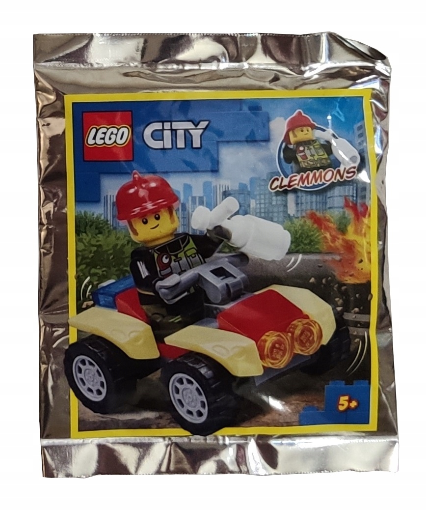 Lego City Minifigure Polybag Clemmons Fireman with Fire Quad #952009