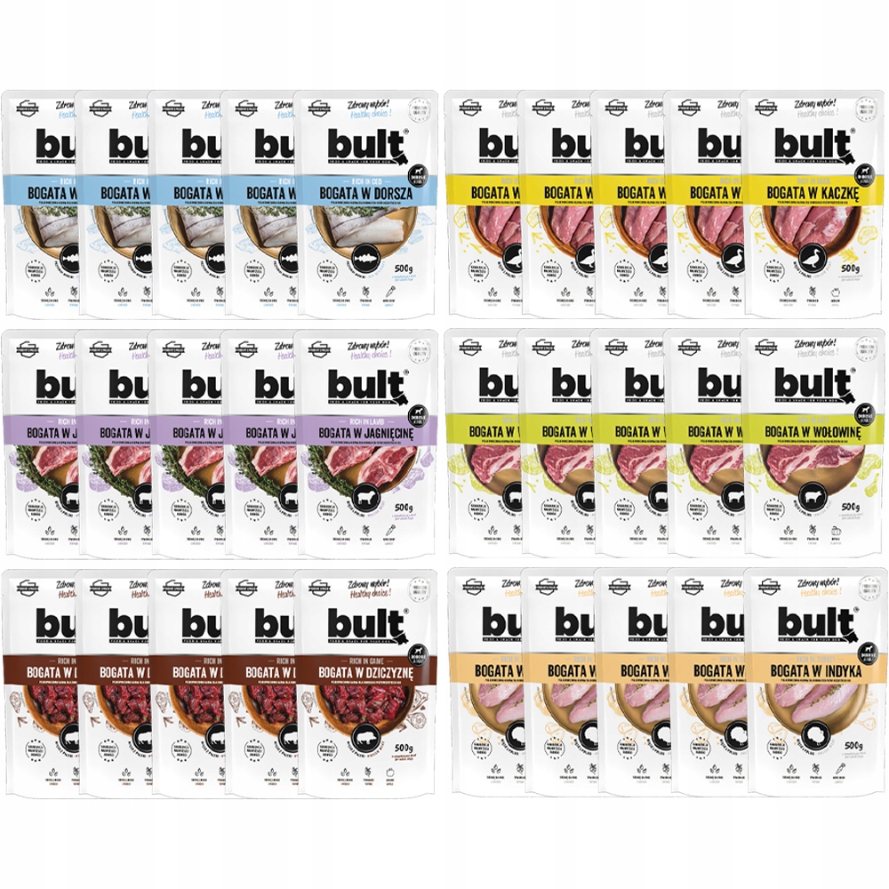 Levně Vlhké krmivo pro psy Bult mix chutí 30x500g Dárek