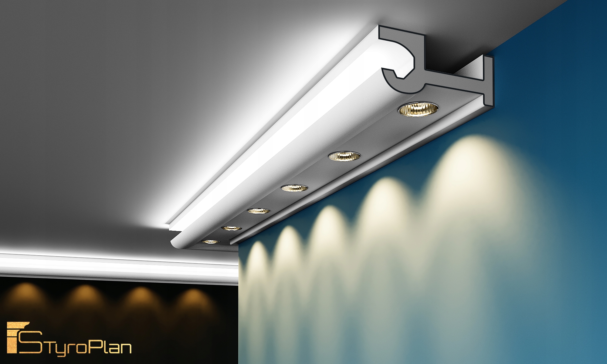 PODWIESZANY SUFIT, HALOGEN, ZABUDOWA SUFITU 30cm Kod producenta 00