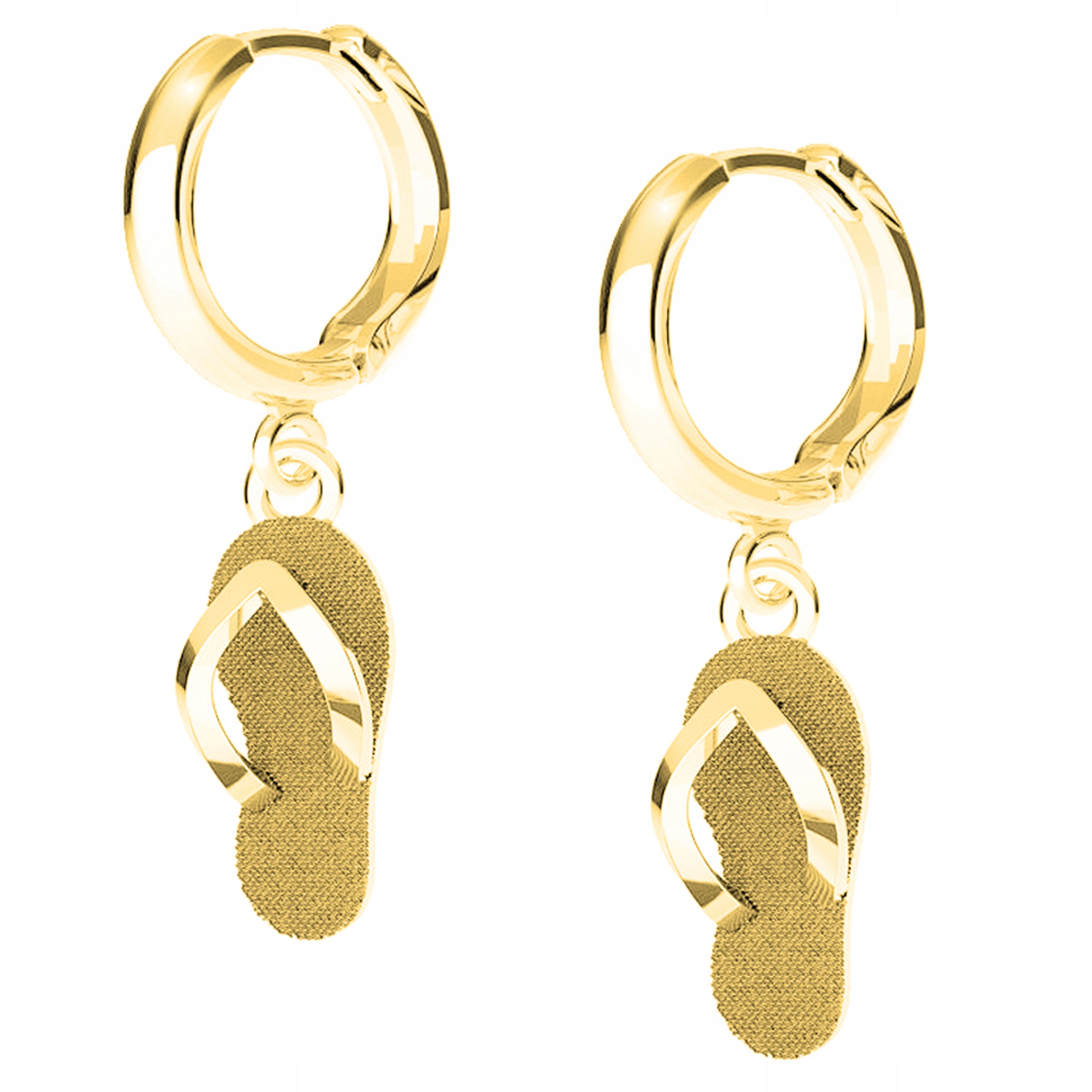 Náušnice zlaté Klapka Japonky 925