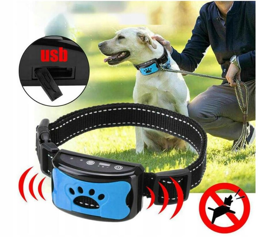 Levně Protištěkací látkový obojek pro psa