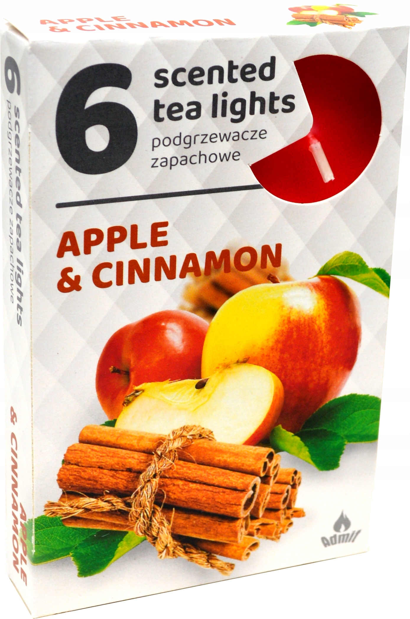 Podgrzewacze zapachowe 6 sztuk, zapach JABŁKO CYNAMON