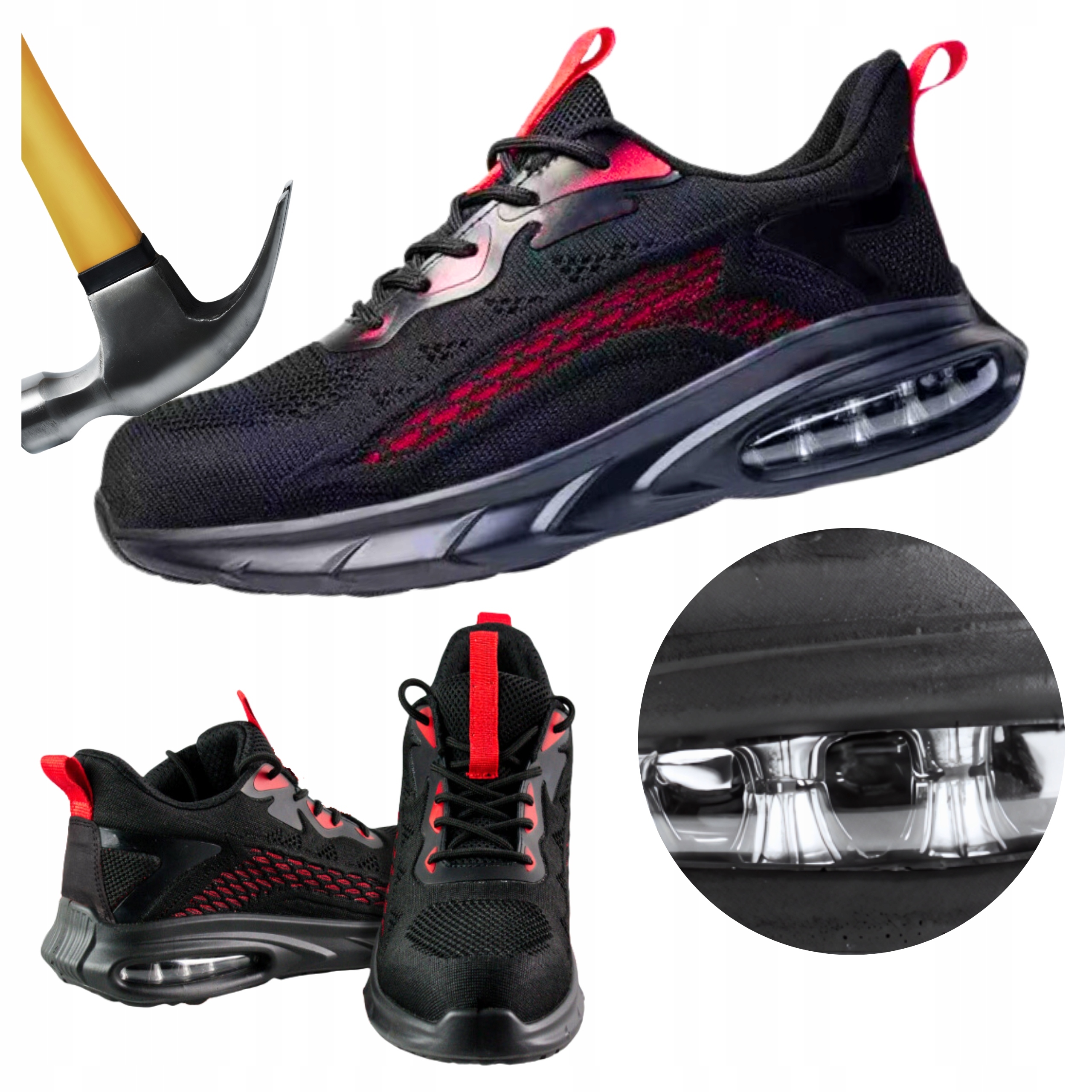 Buty robocze Specto półbuty sportowe oddychające z metalowym noskiem