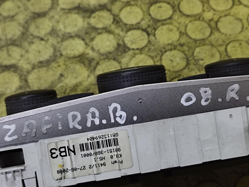 OPEL ZAFIRA B PANEL klími klimatizaci 13269404