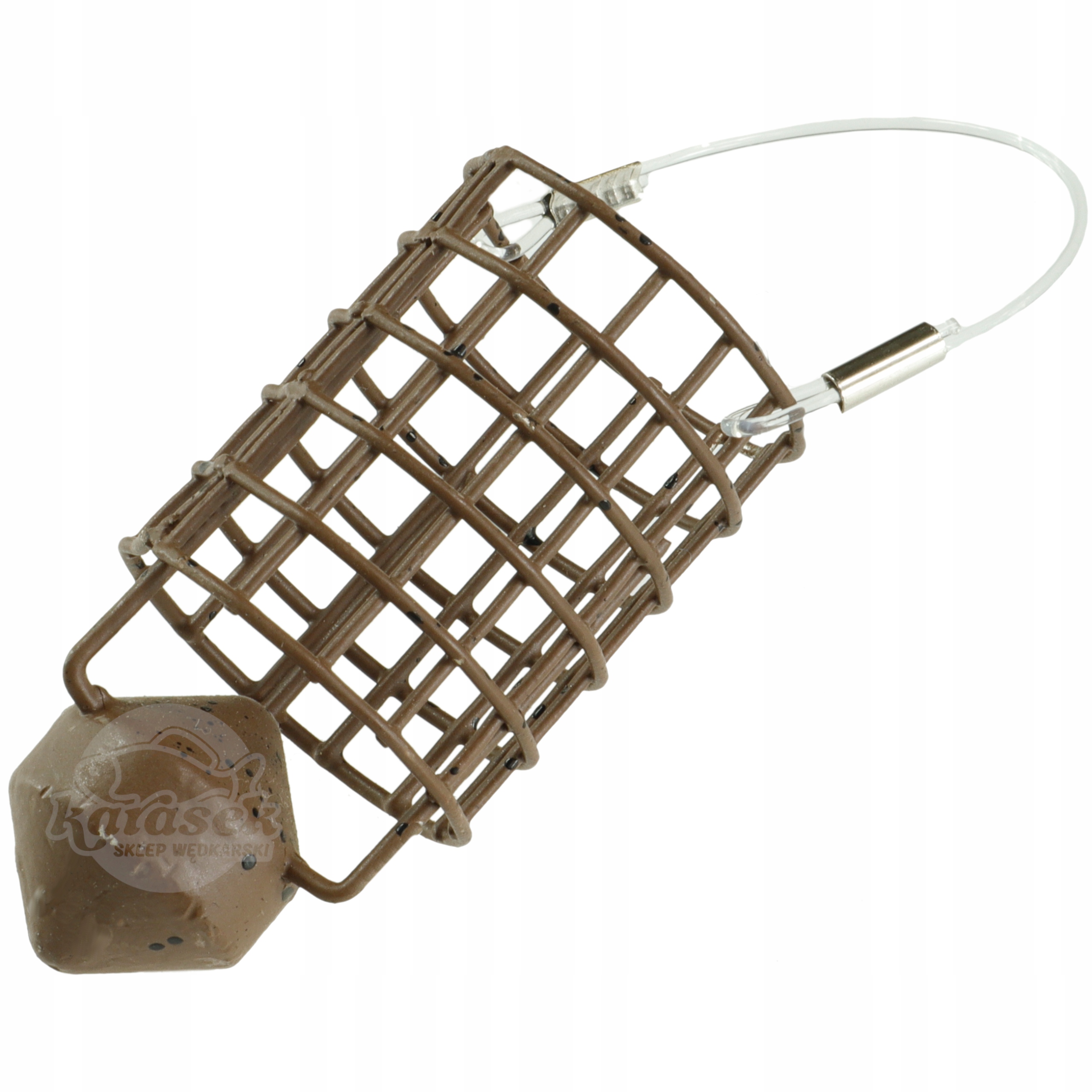 Koszyk zanętowy okrągły rzutowy dystansowy 45 g na fluorocarbonie feeder