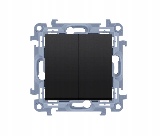 

Simon 10 Przycisk podwójny zwierny Czarny