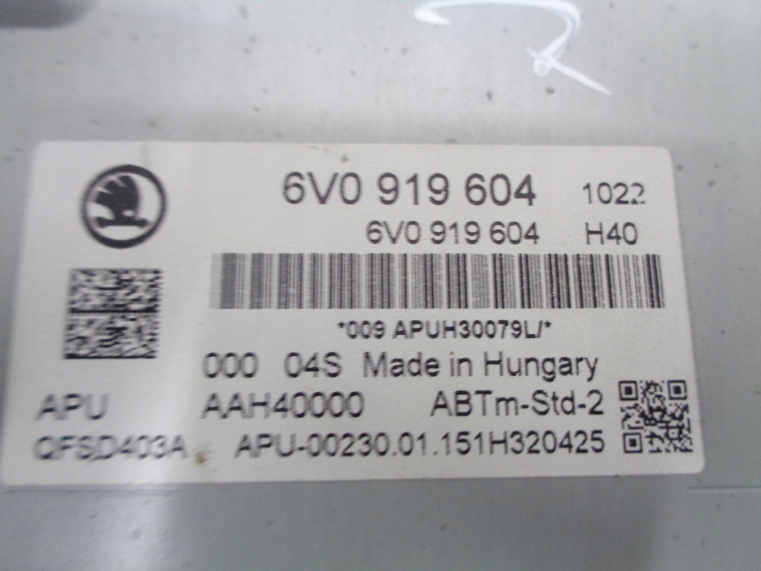 SKODA FABIA III 6V RADIO display PANEL 14R