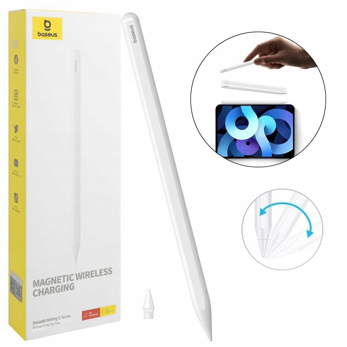 Dotykové Pero Baseus pro Apple iPad/Pro/Air/Mini 2018 a novější s indukčním nabíjením