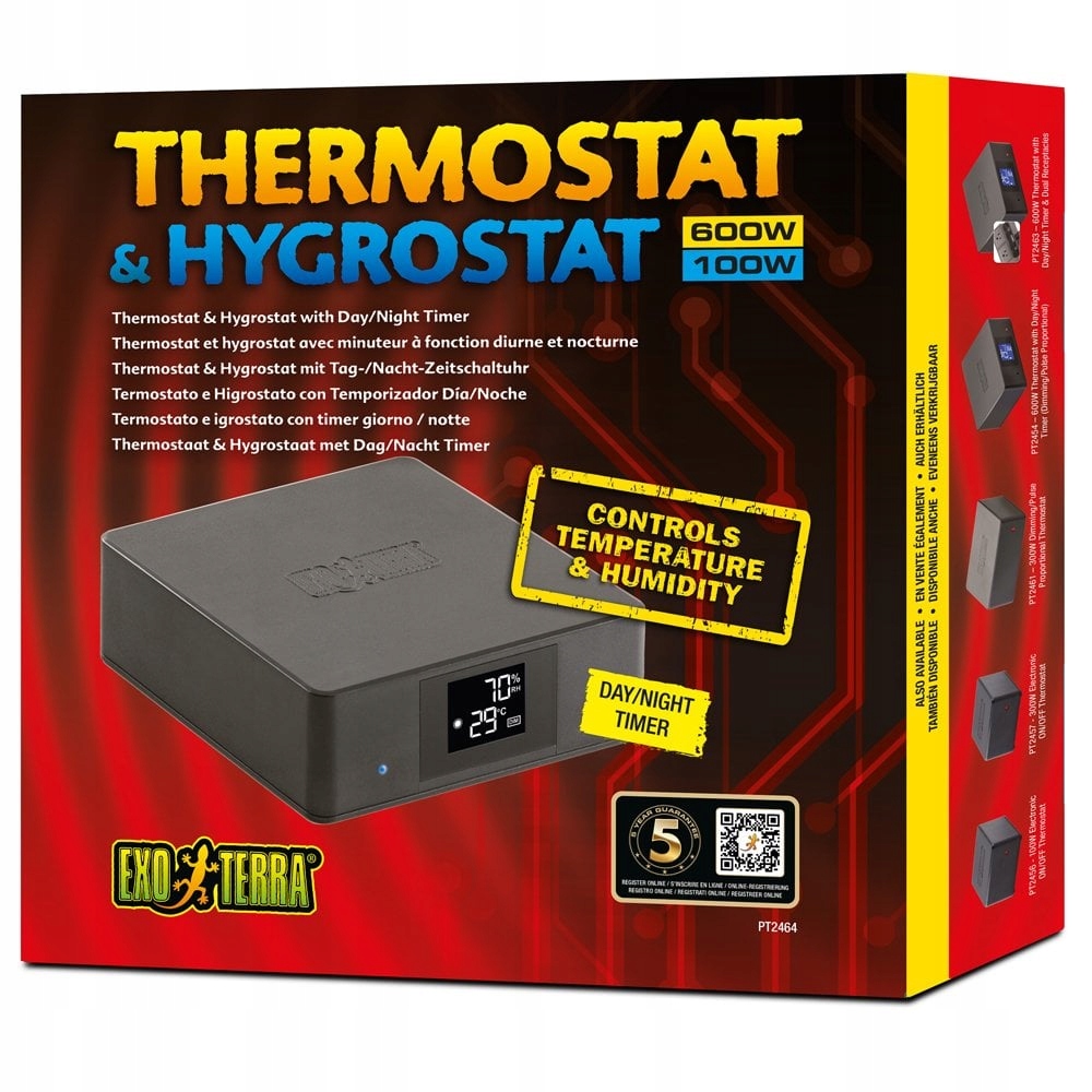Levně Termostat Hygrostat, 600 W/100W