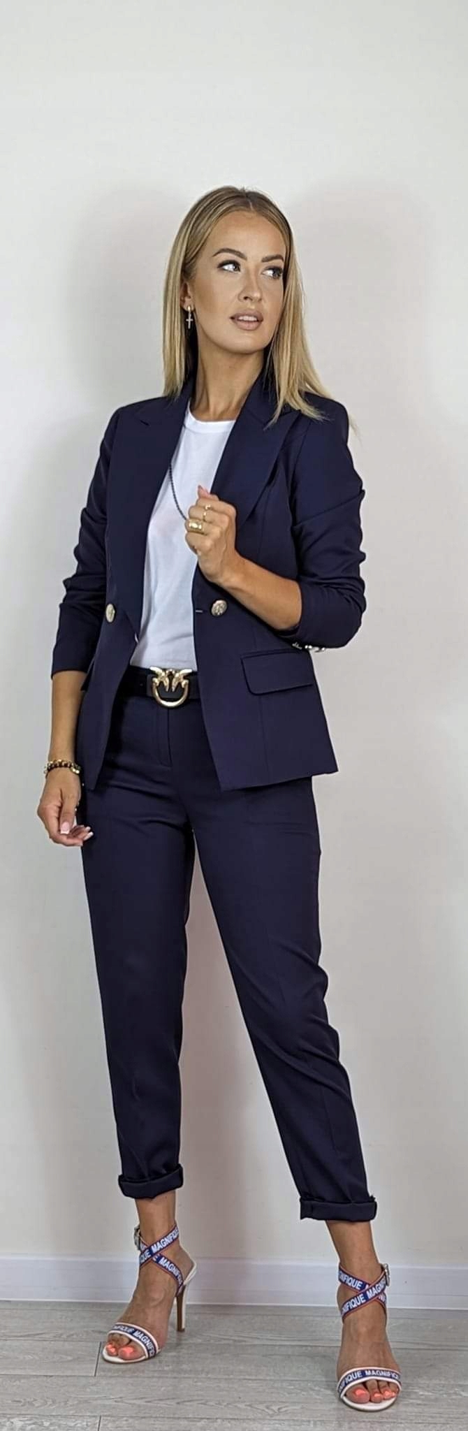 Garnitur,Kostium,Spodnium damski Cudo Polski,guziki, klasa 36-46 tu 36 Model Kostium, Garnitur