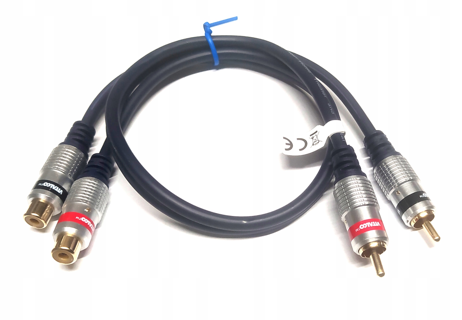 Przedłużacz 2 x wtyk na gniazdo Rca Chinch 0,5m