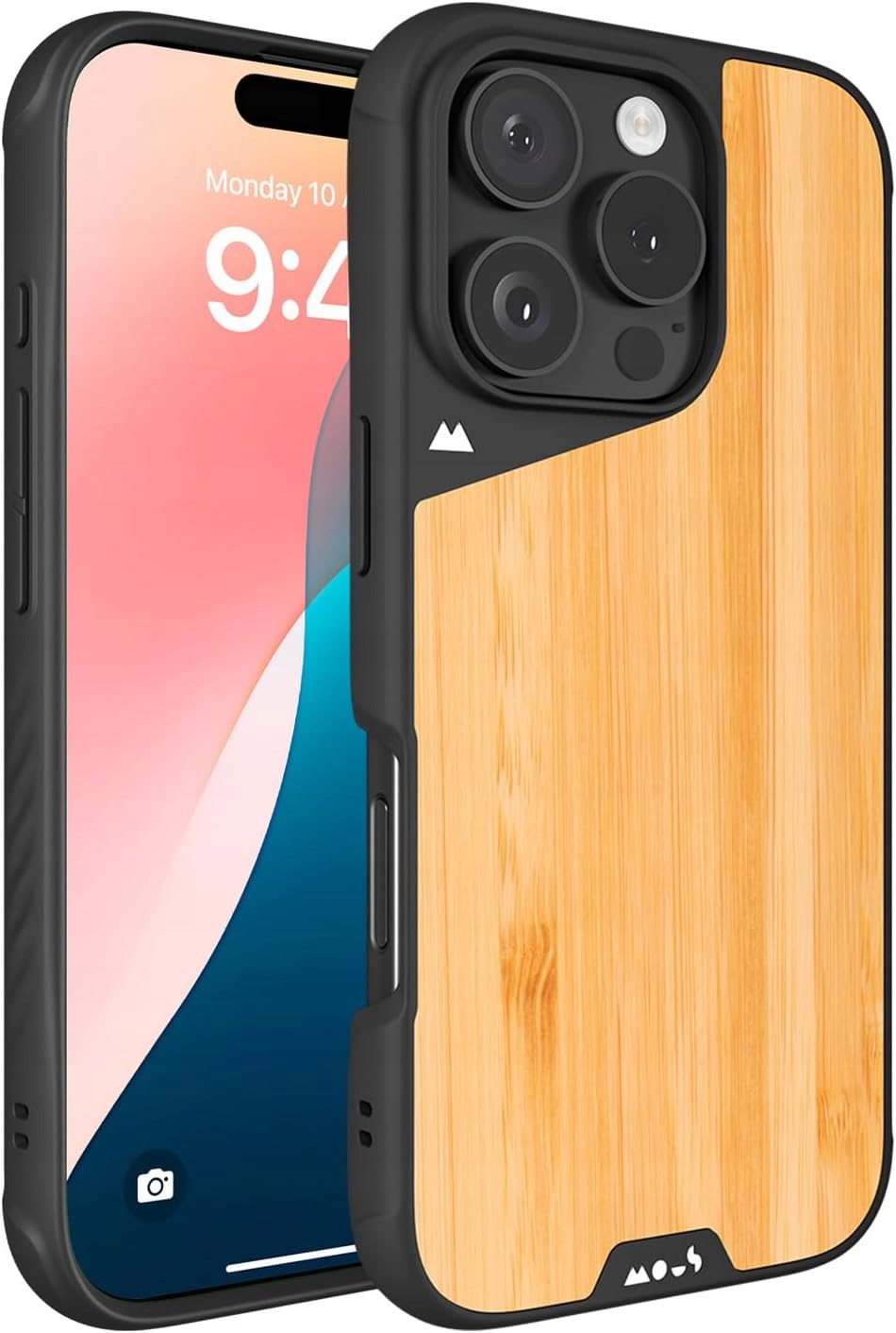 Puzdro Mous Limitless 6.0 pre iPhone 16 Pro s technológiou AiroShock a bambusom, pancierové