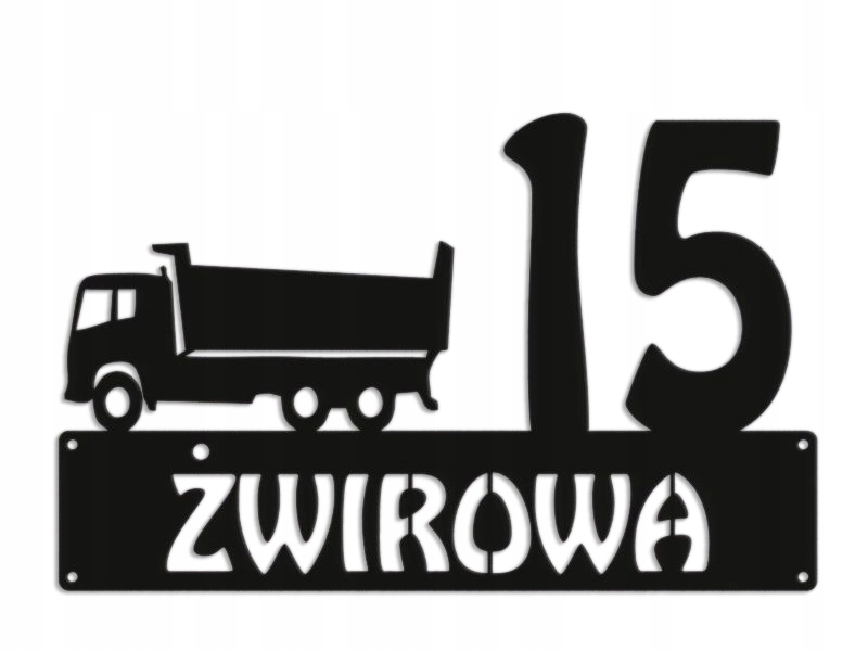 Číslo Na Dom 80 cm Tabuľa Adresa Oceľ 2 mm ul. Žvirová