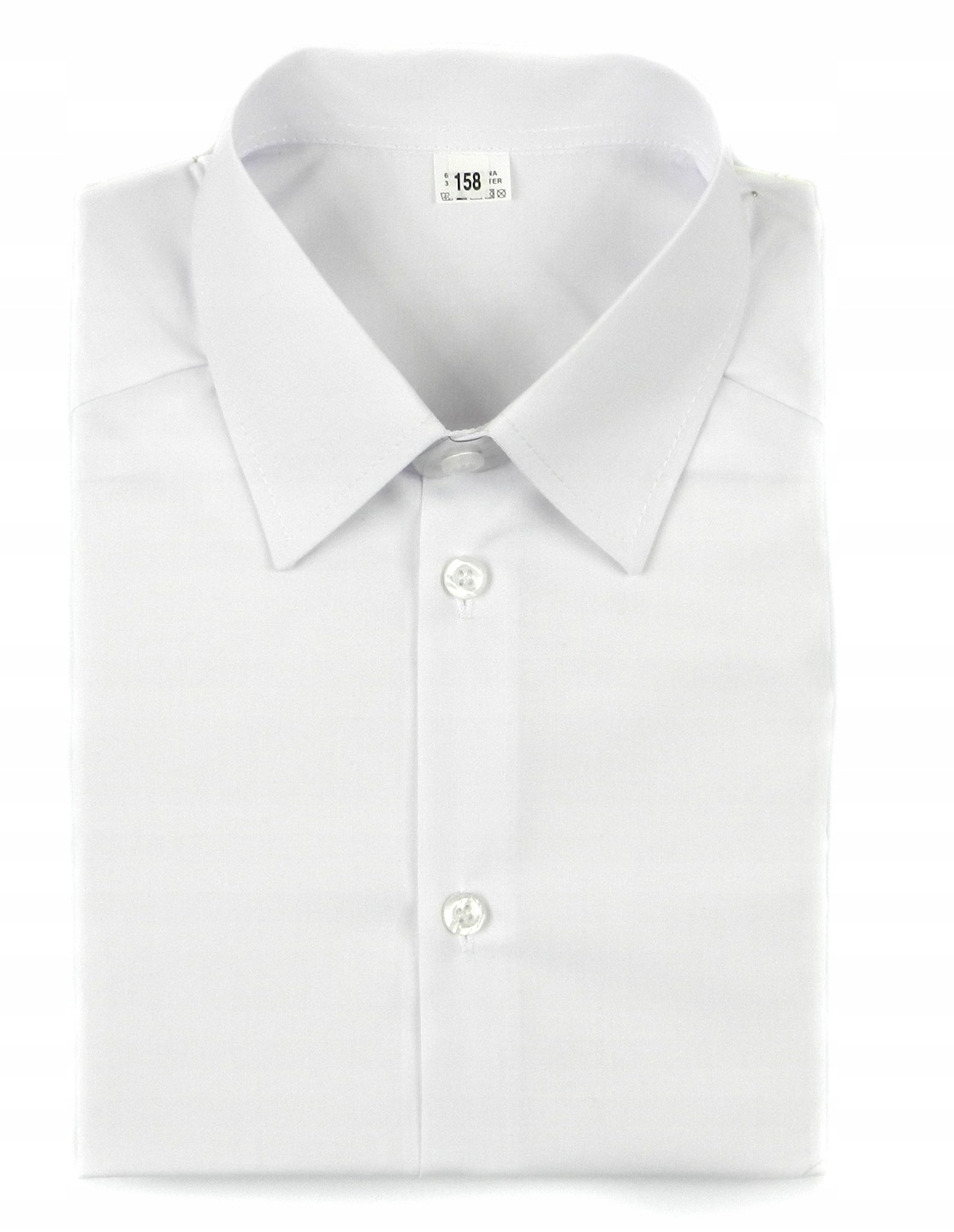 KOSZULA CHŁOPIĘCA BIAŁA Z DŁ RĘKAWEM R. 164 KOMUNIJNA ELEGANCKA BIAŁY GUZIK