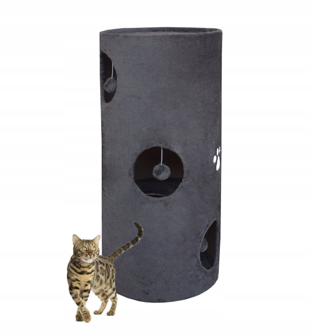 Levně Škrabadlo/Tuba/ Věž/ pelíšek pro kočky 78cm šedé