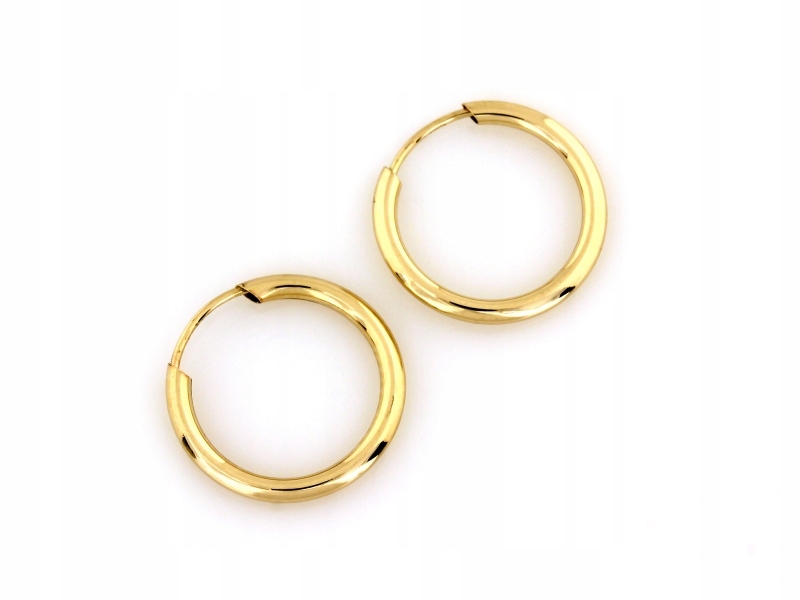 Dámské zlaté náušnice 585 kruhy zlato 14k módní