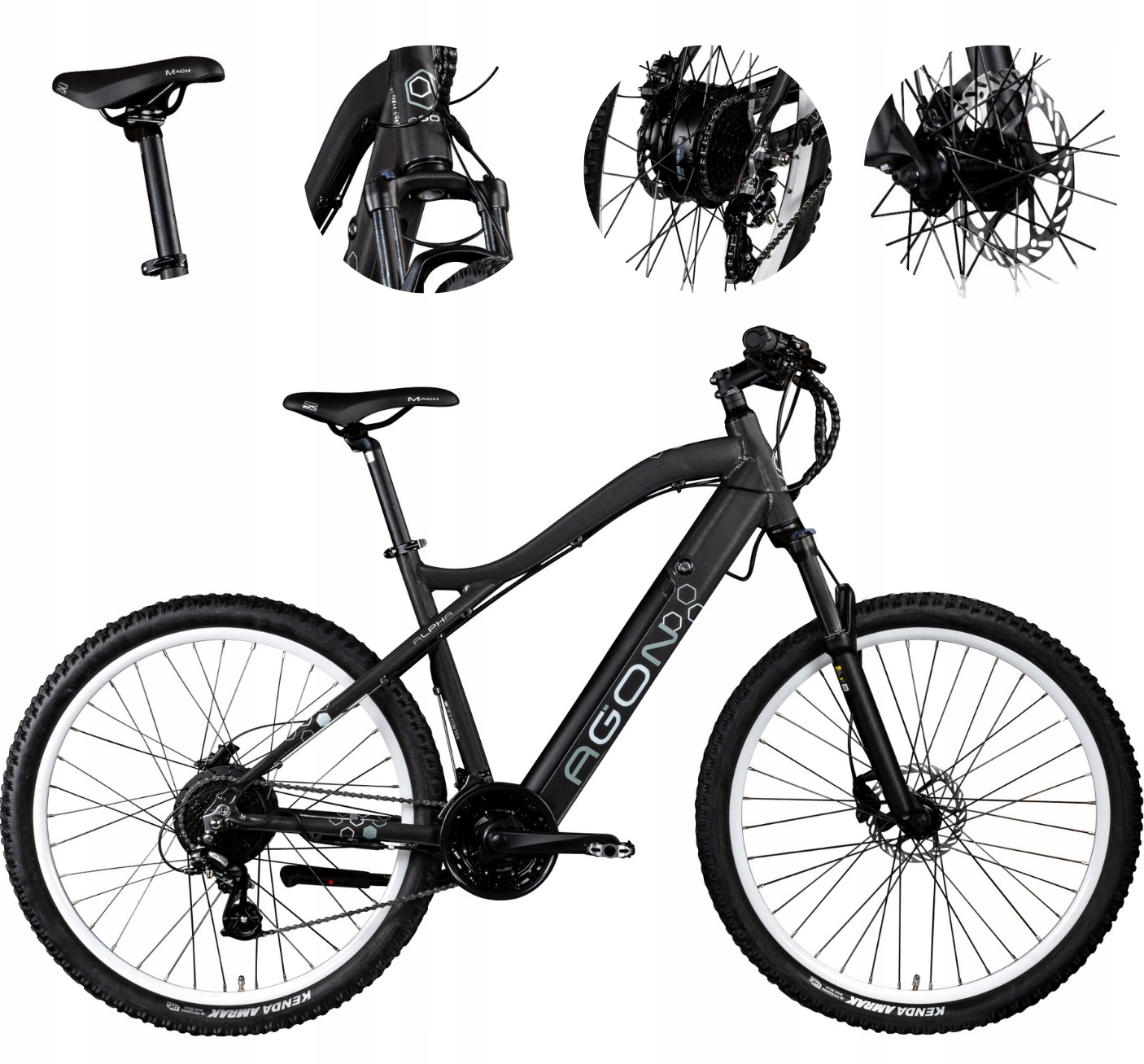 Rower Elektryczny Górski 27,5 Mtb Shimano Męski Damski 504Wh Hydraulika