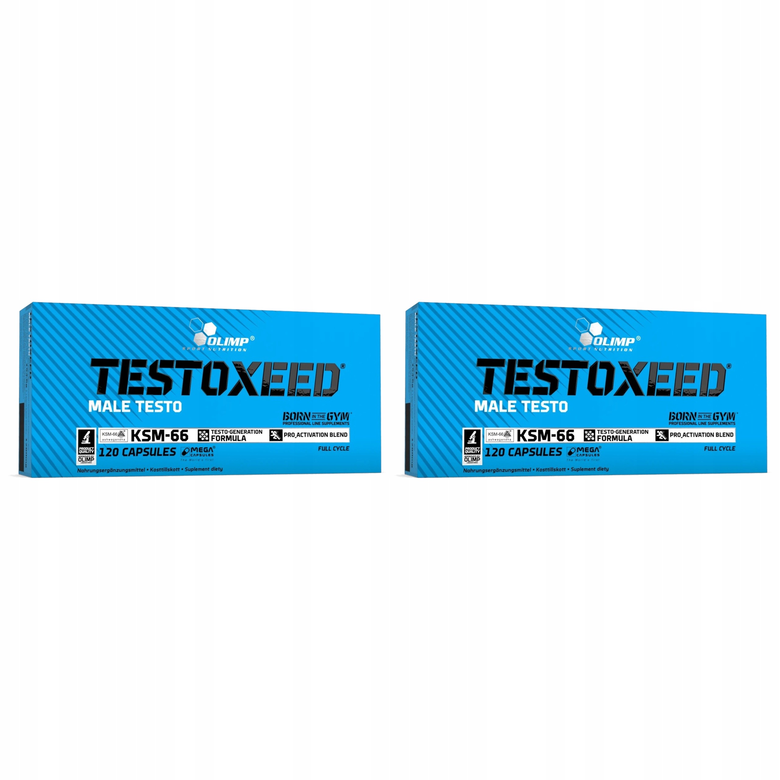 2x Testosteron Booster Daa Maca Pískavice Zinek Olimp Testoxeed 120 kapslí