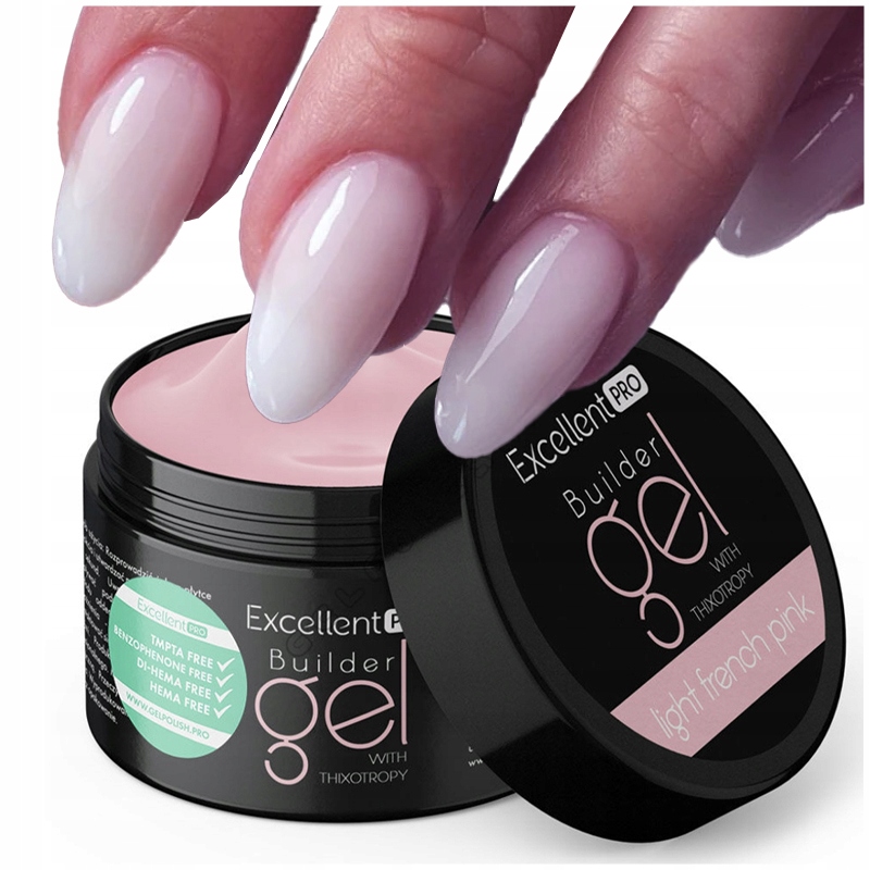 EXCELLENT PRO BUILDER GEL ŻEL BUDUJĄCY Z TIKSOTROPIĄ FRENCH PINK LIGHT 50 g