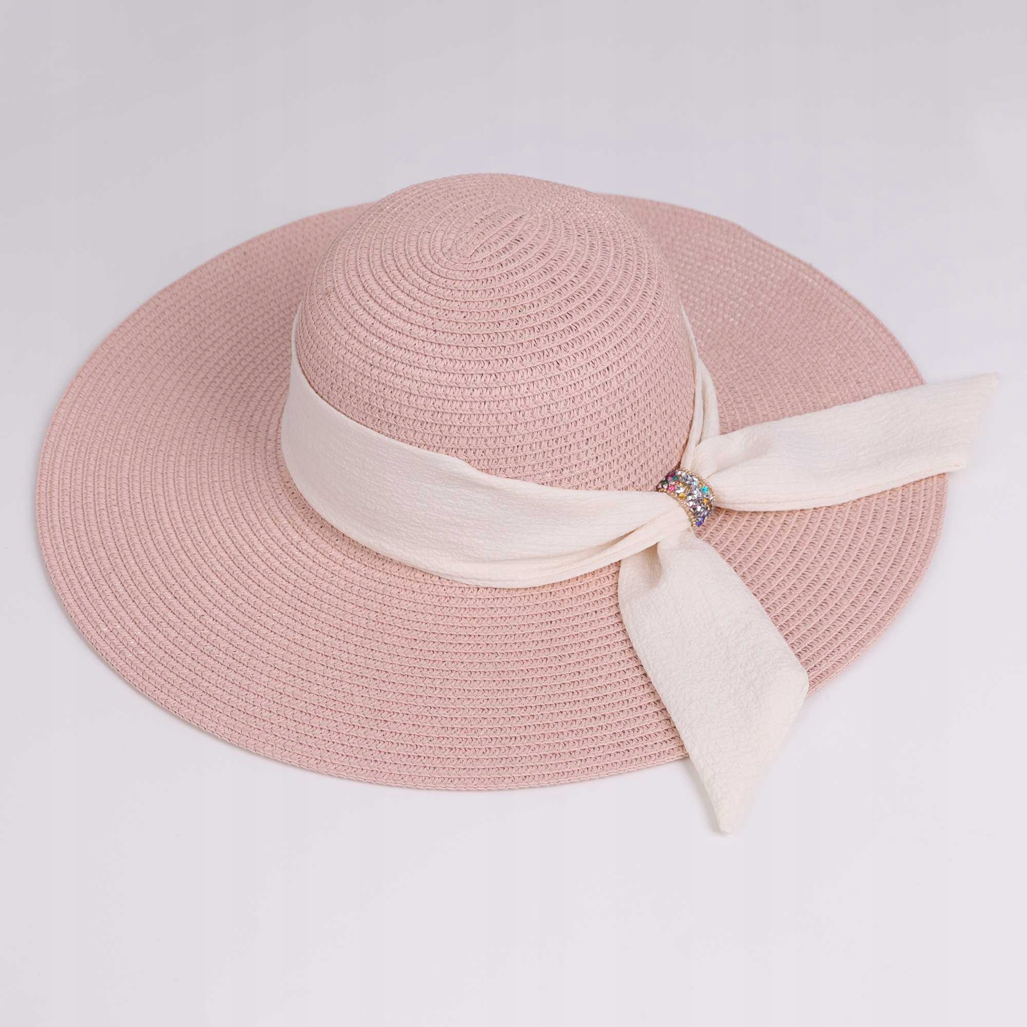 Kapelusz damski letni plażowy słomkowy Stan opakowania oryginalne