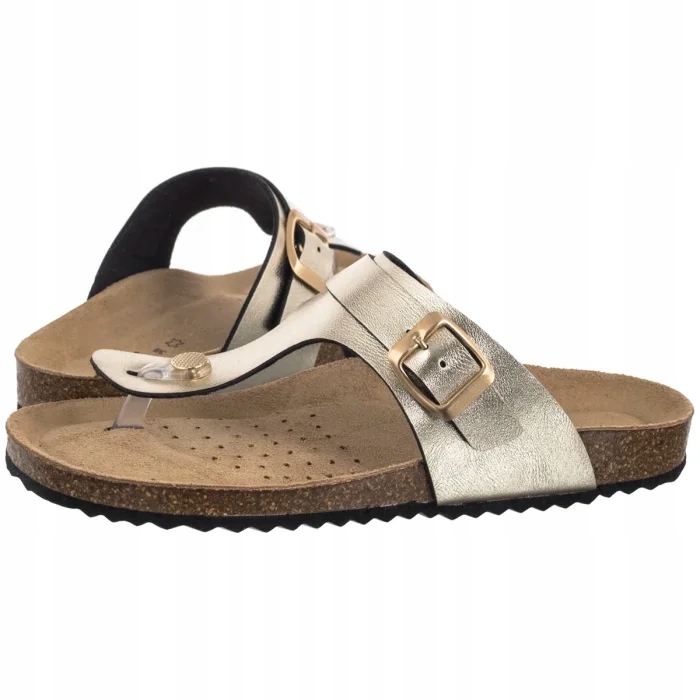 Dámské žabky Geox D Brionia K Lt Gold D35LSK 000BN Zlaté