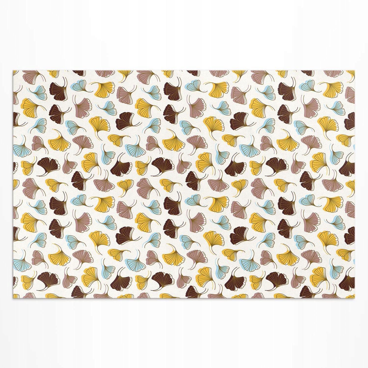 Vinylový koberec Patio Pastelové listy ginkgo ilustrácie boho 150 x 100 cm