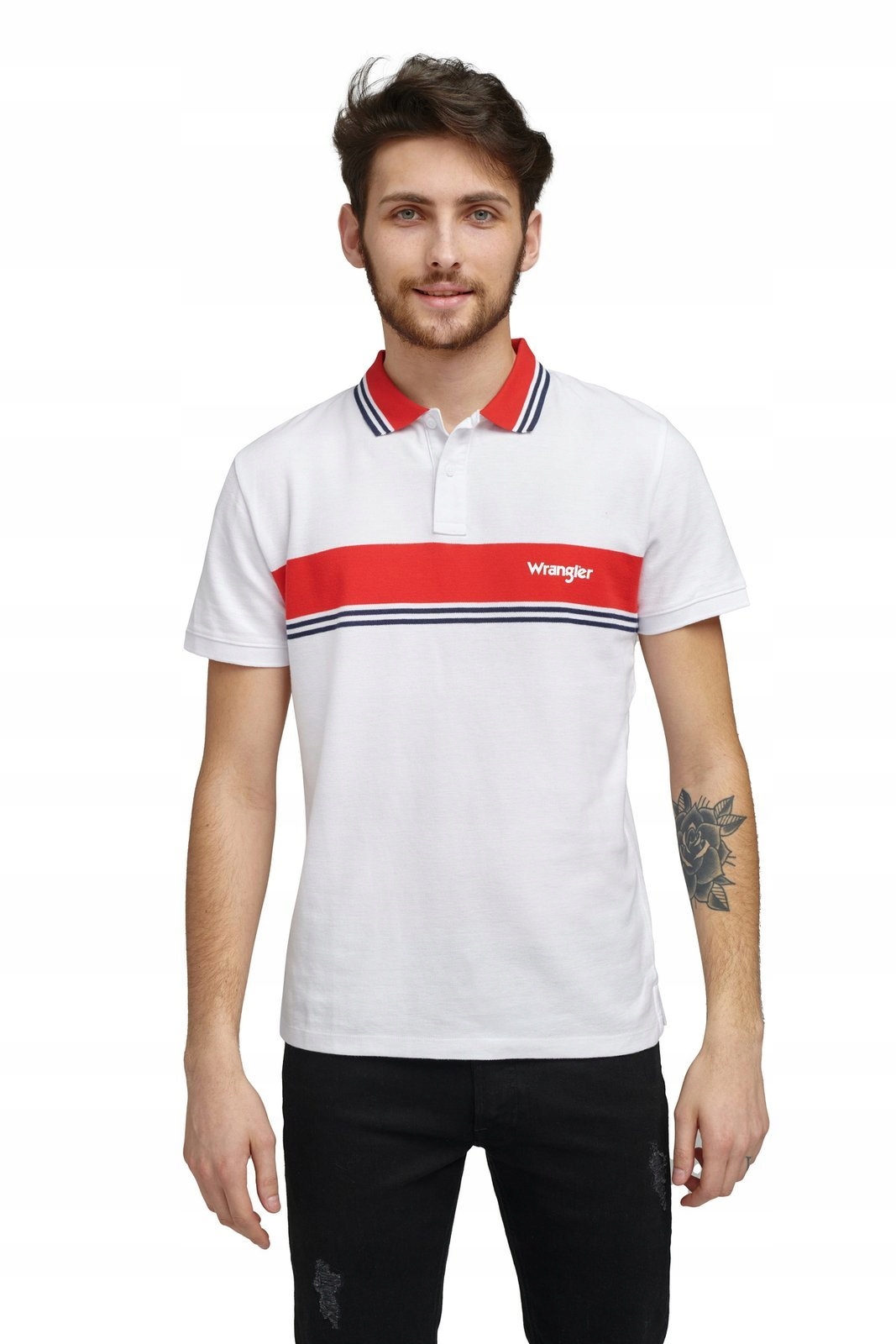 

Wrangler Ss Colourblock Polo White W7E3KF989 M
