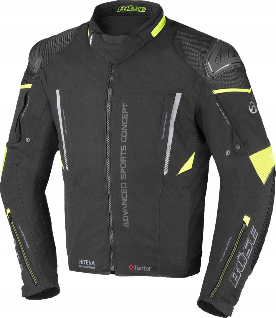 Športová motocyklová bunda Buse Rocca Blk/yell