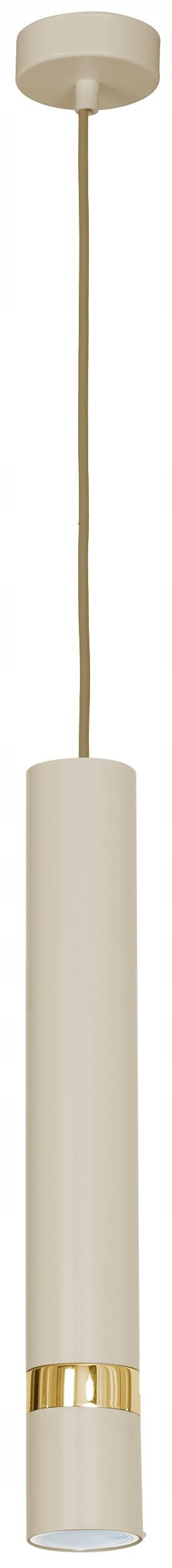 Závěsná lampa Reno Béžová Zlatá 1xGU10 béžová dekorační zlatá tuba