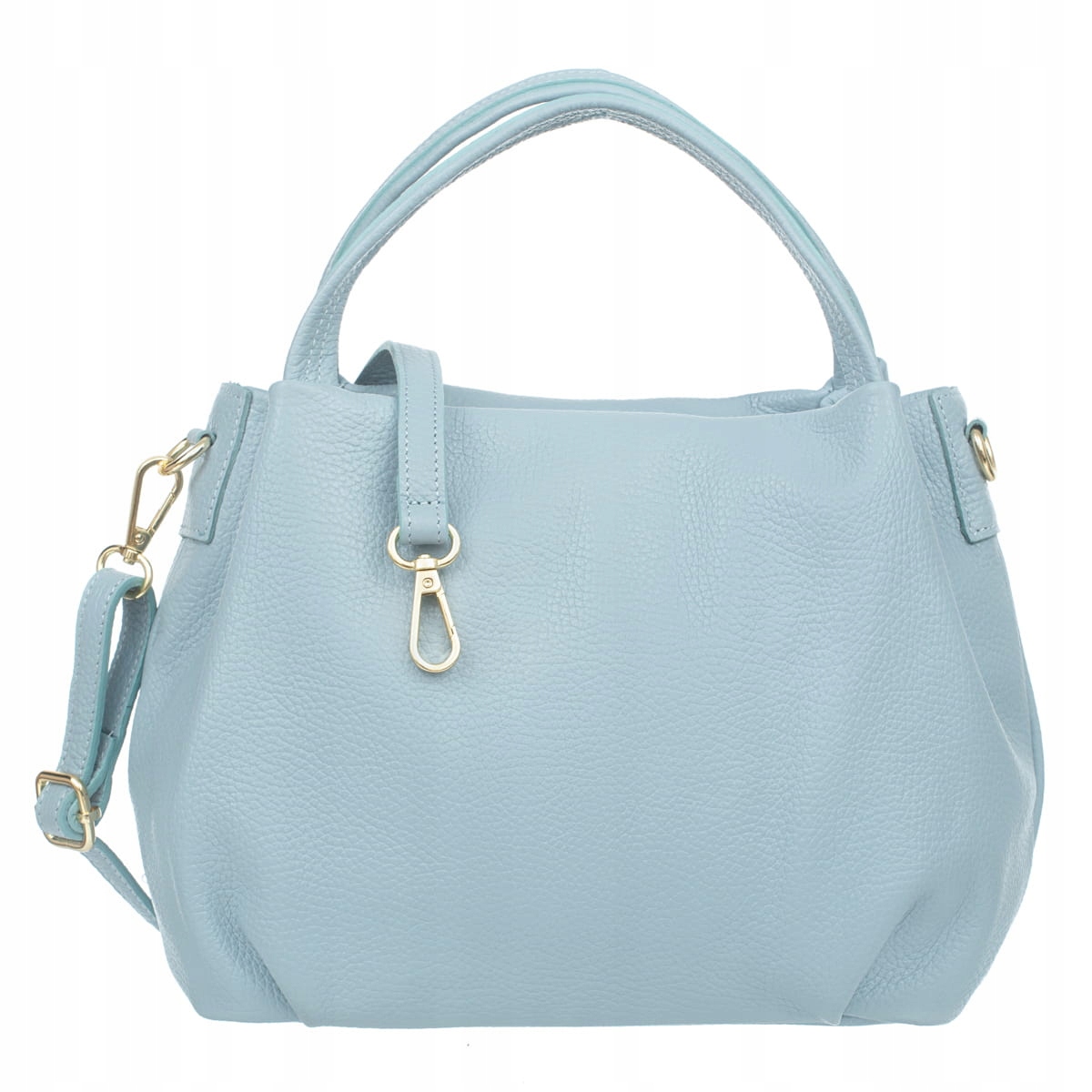 Dámská kožená kabelka přes rameno Vera Pelle Bolsa Modrá