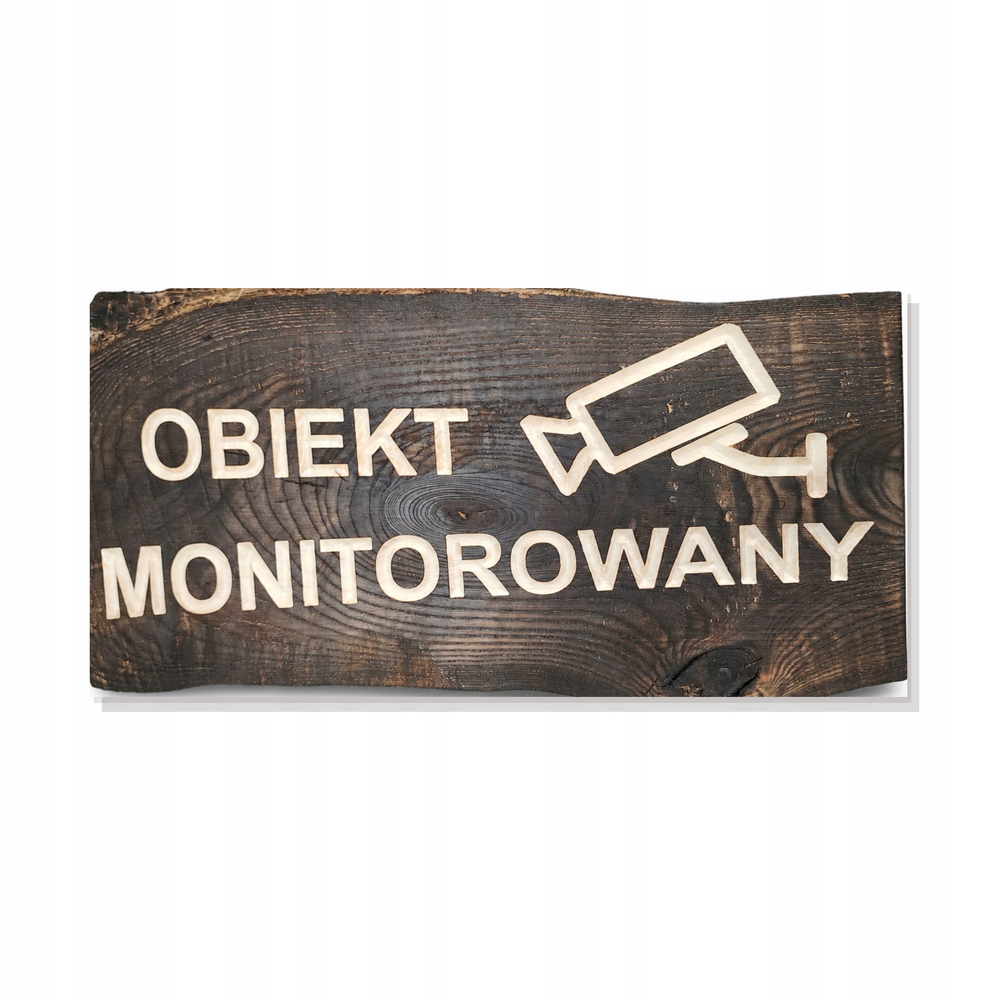 Dřevěná informační cedulka s gravírováním 40x20 cm