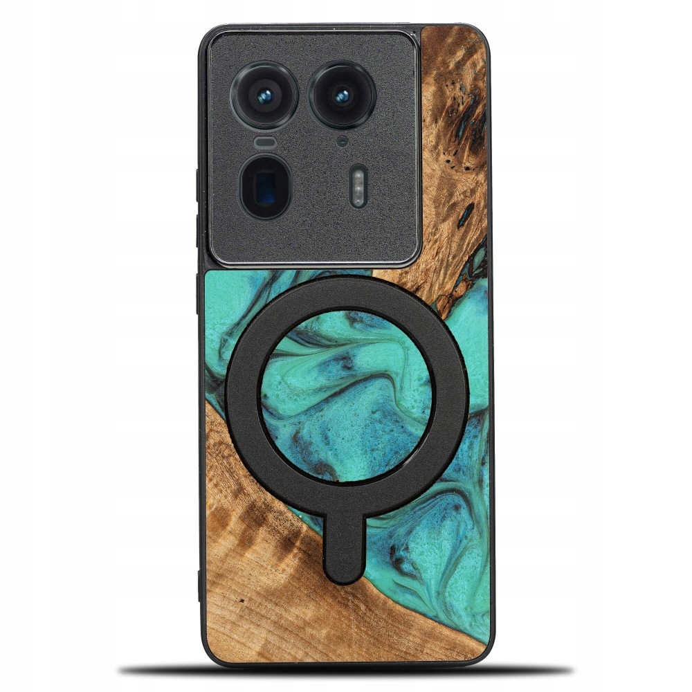 Pouzdro Bewood Unikátní pro Motorola Edge 50 Ultra tyrkysové s MagSafe