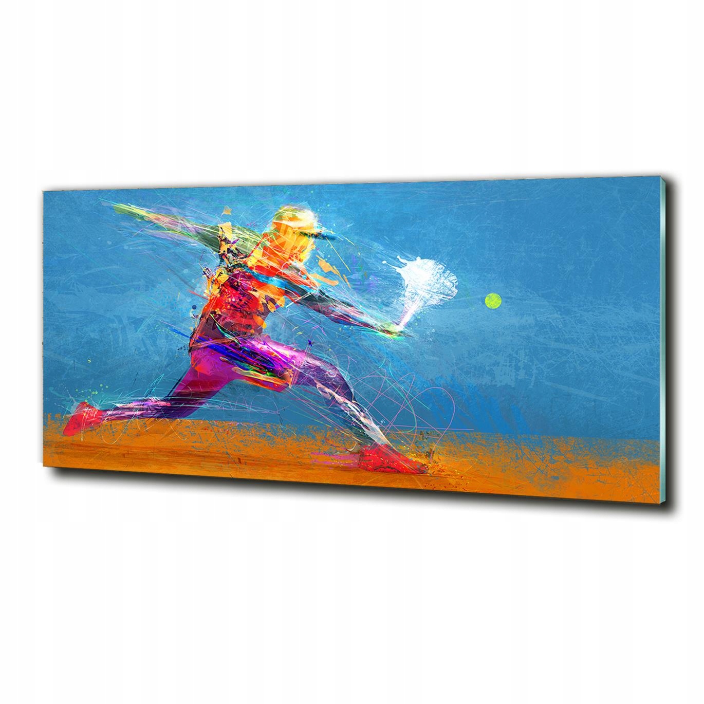 Skleněný obraz Tenista velký 125x50