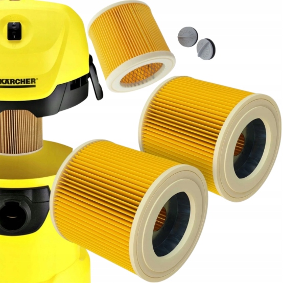 3x Filtr Do Odkurzacza Karcher WD3 Filtry 3 Szt Wd 3 MV3 WD2 SE4001 KWD3