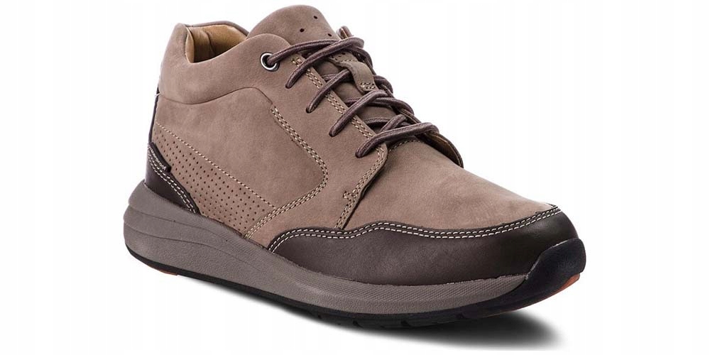 Kotníkové Boty Clarks Un Coast Dry béžová kůže trek 41