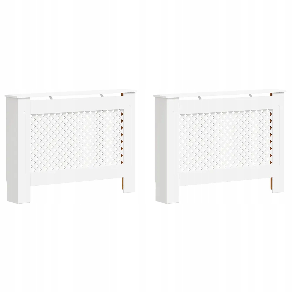 Bílá Mdf obložka na radiátor, 112x19x81,5 cm, sada 2 ks