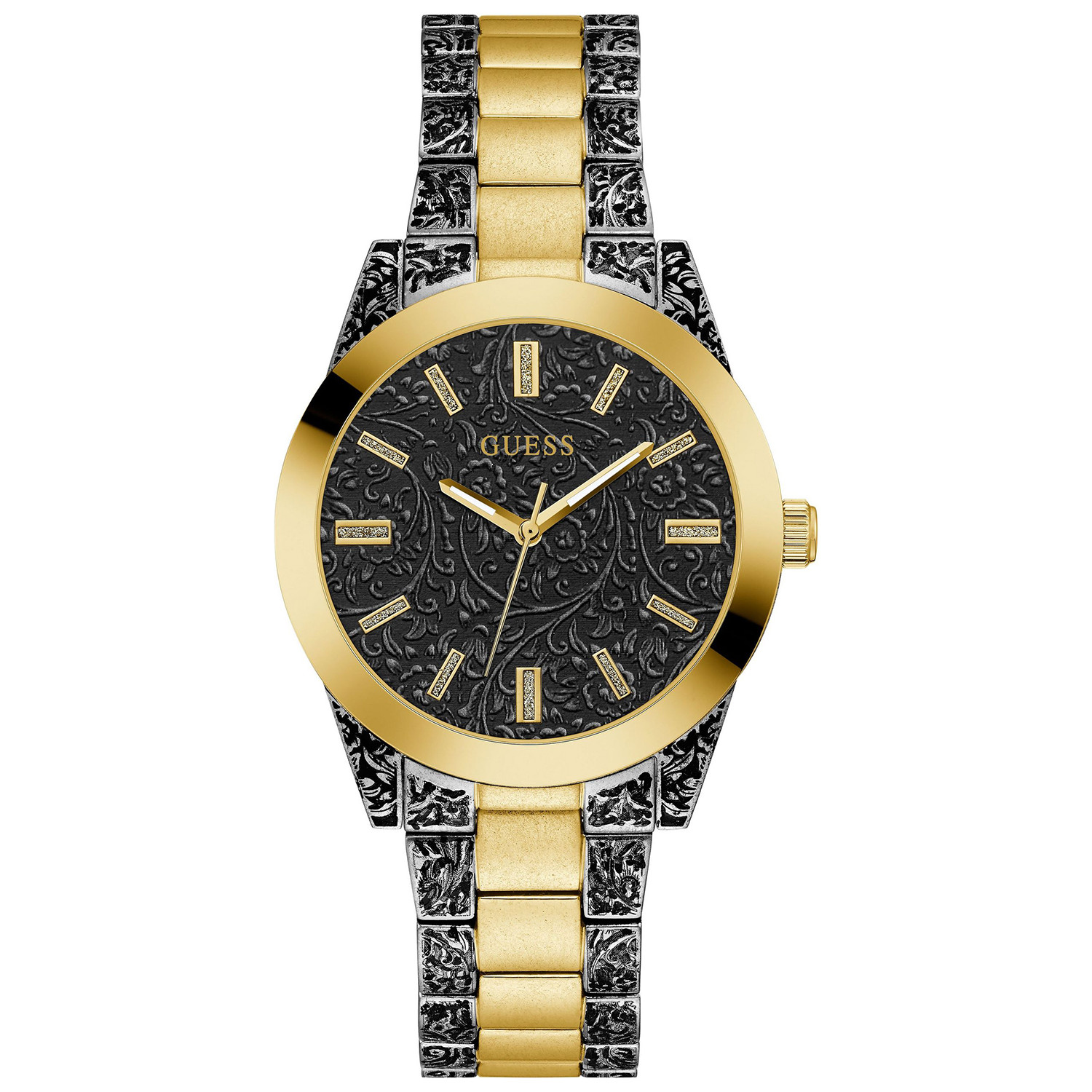 Pánské Hodinky Guess GW0303L1 černý náramek