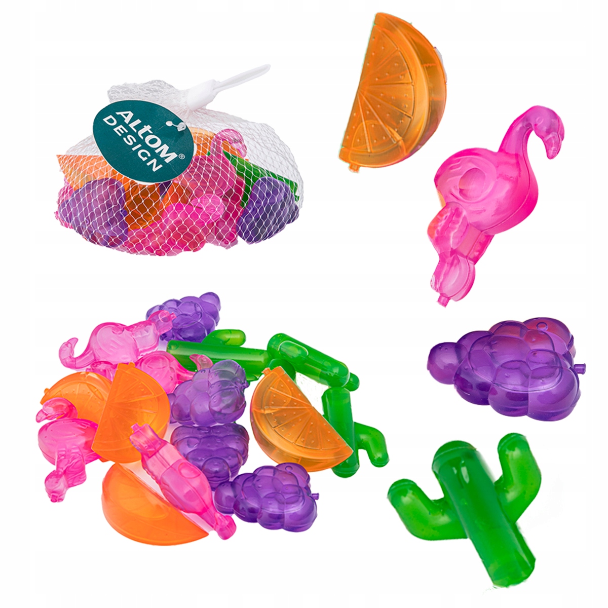 Kolorowe kostki lodu wielokrotnego użytku do drinków soku wody Altom Design