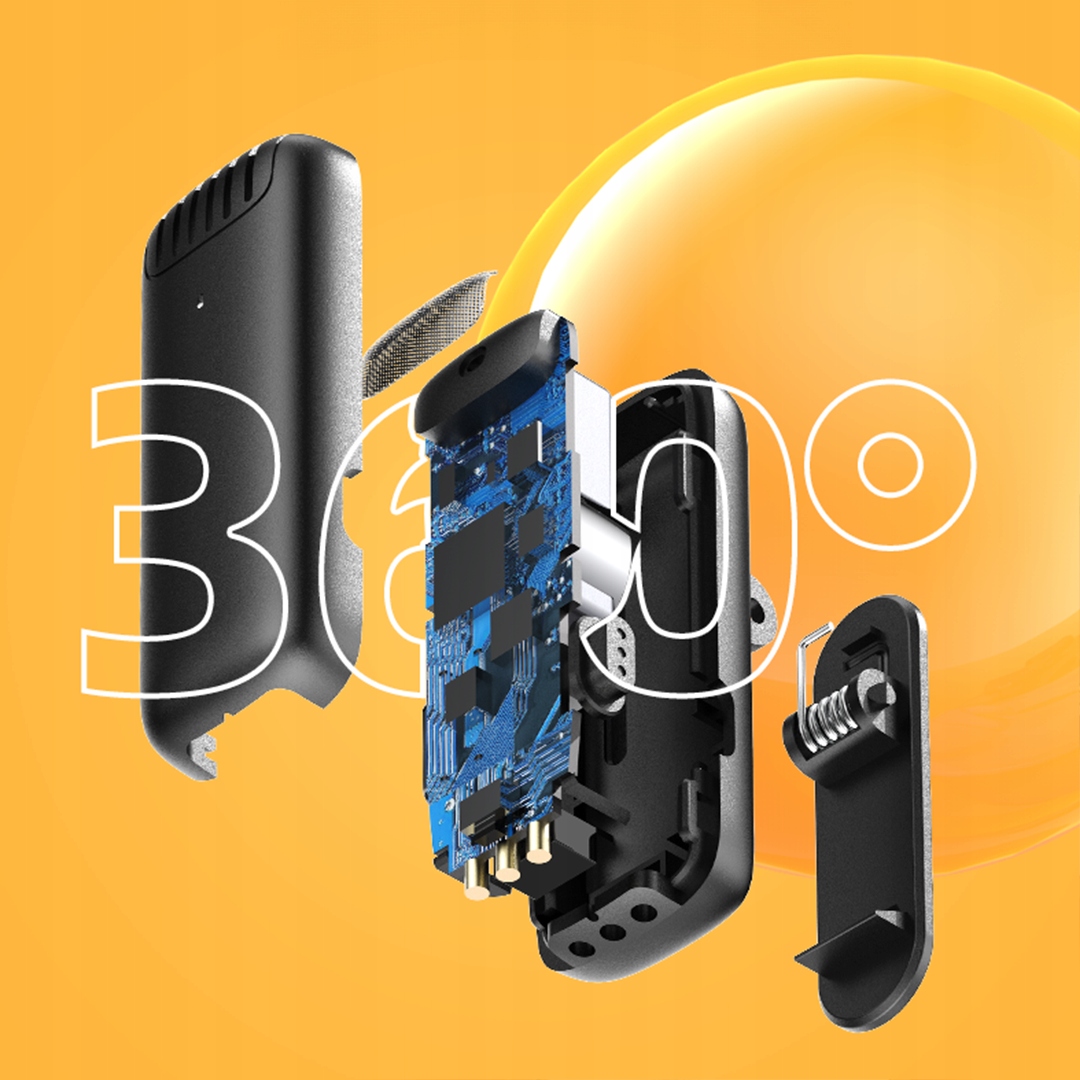 Dwa Mikrofony Krawatowe Bezprzewodowe J12 do Wywiadów Android IOS Klips Marka Slayo