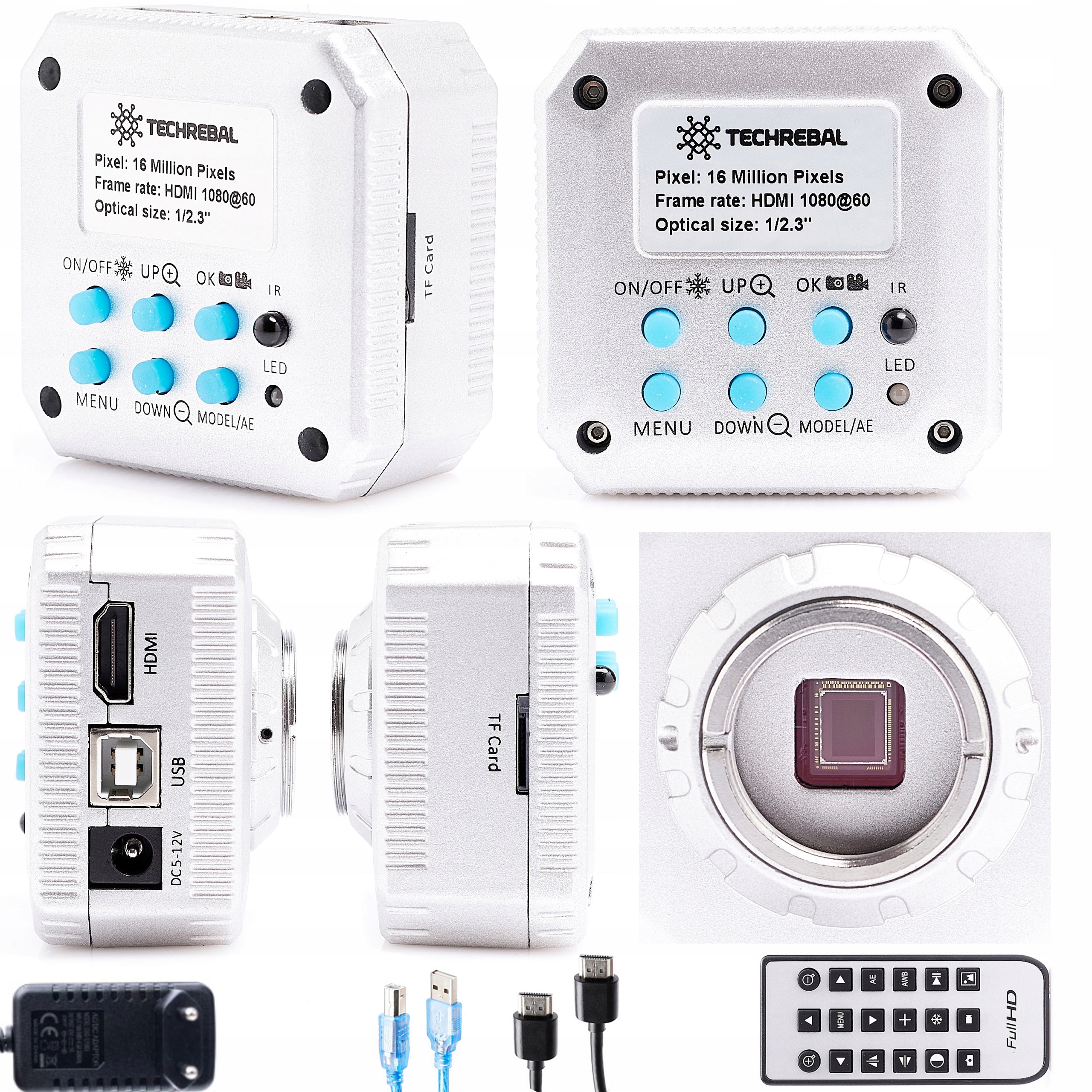 Kamera Pro Mikroskop Techrebal T616 Usb Hdmi 16MP 1920X1080P Hd Cmount