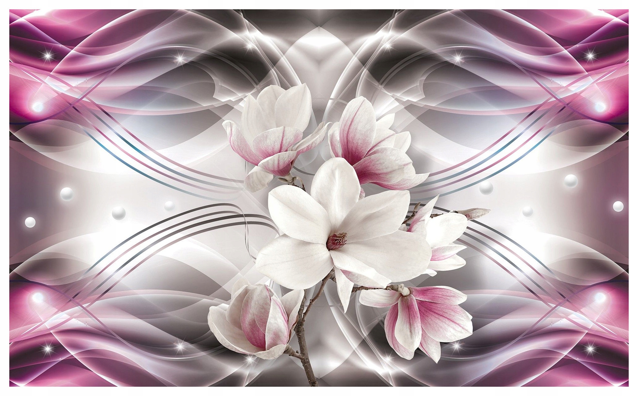 Fototapeta Magnolie Elegance a klid Harmonie bílé a růžové 300x210 lepidlo