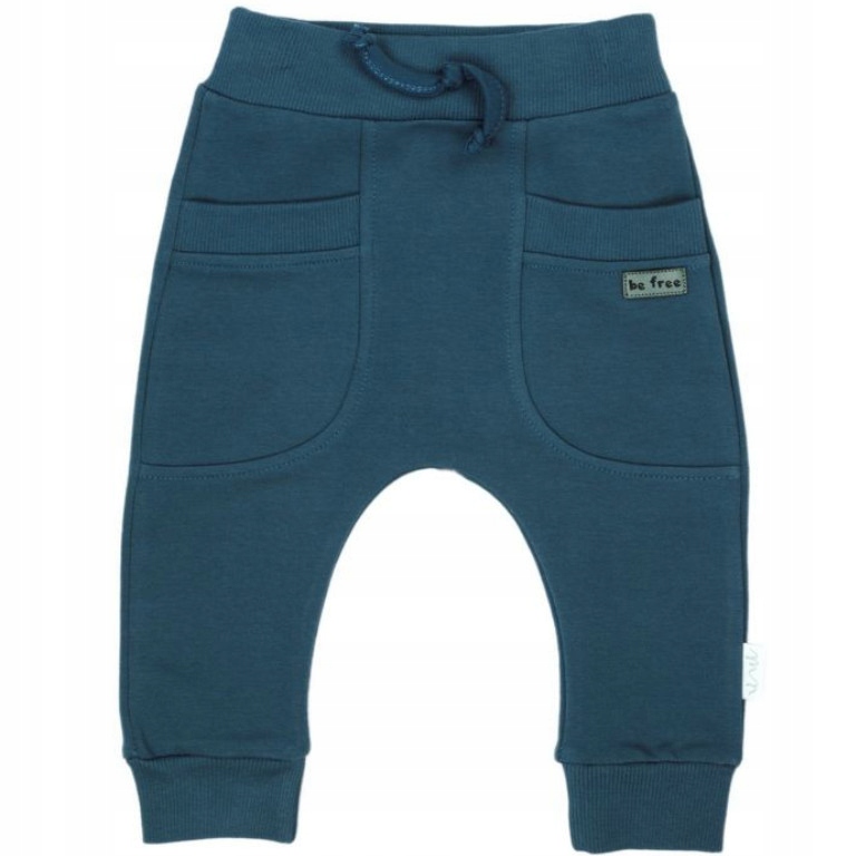 

Spodnie Baggy niebieskie 122 swobodne dresowe