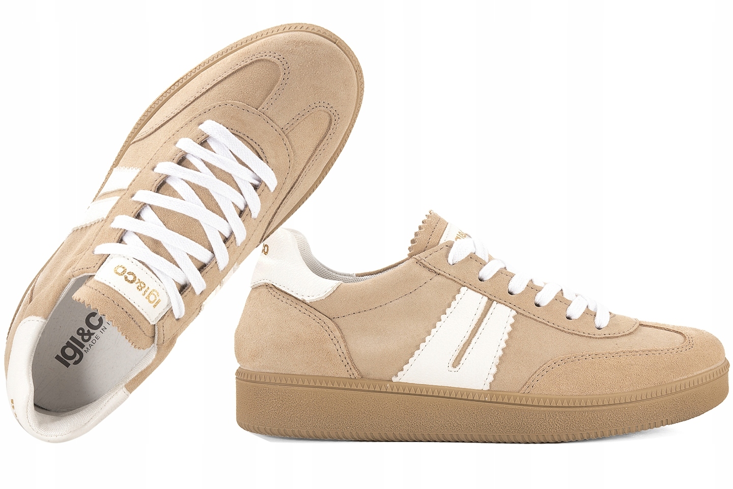 Igi&co 7654544 Dámské Sportovní Polobotky Kožené Béžové 40 Béžová