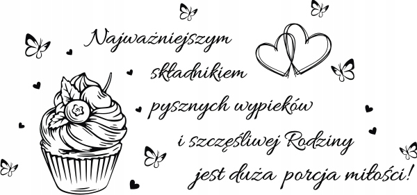 

Naklejka na ścianę do kuchni napis kuchenna nr131
