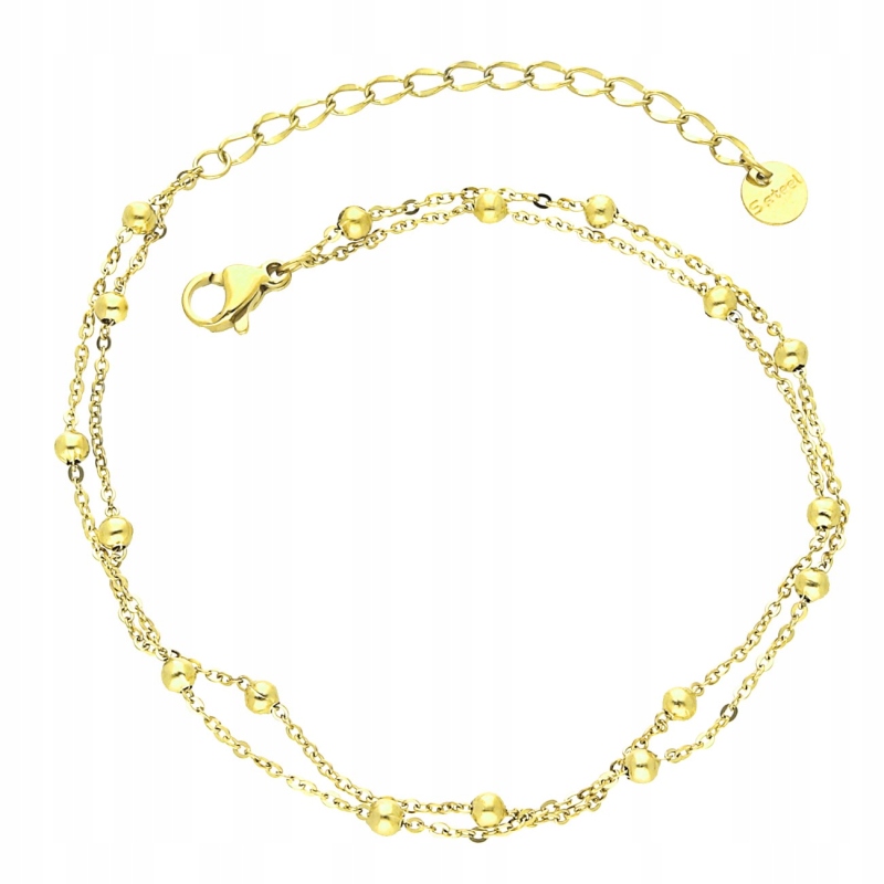 

Bransoletka Złota Na Nogę Kulki Stal Chirurgiczna