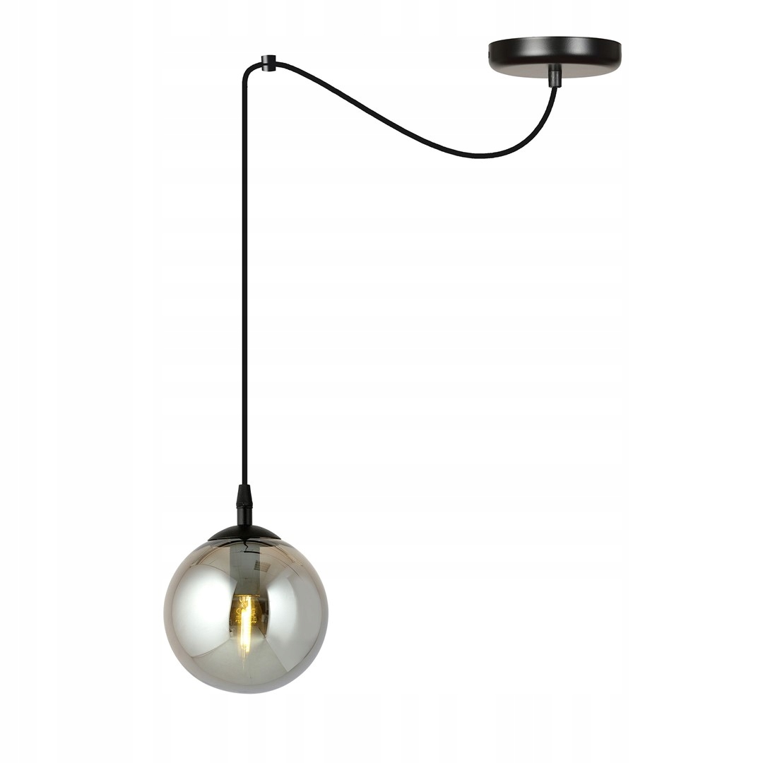 Závěsná lampa Gigi 1 Bl Grafit pavouk, stínidla grafit, černá